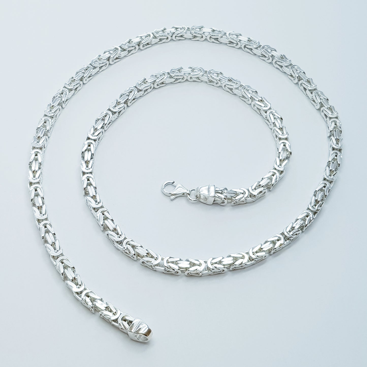 Long Silver Byzantine Chain