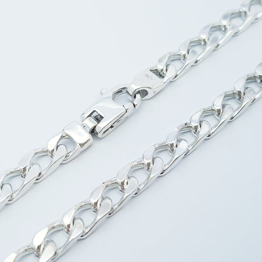Silver Curb Chain 5mm wide