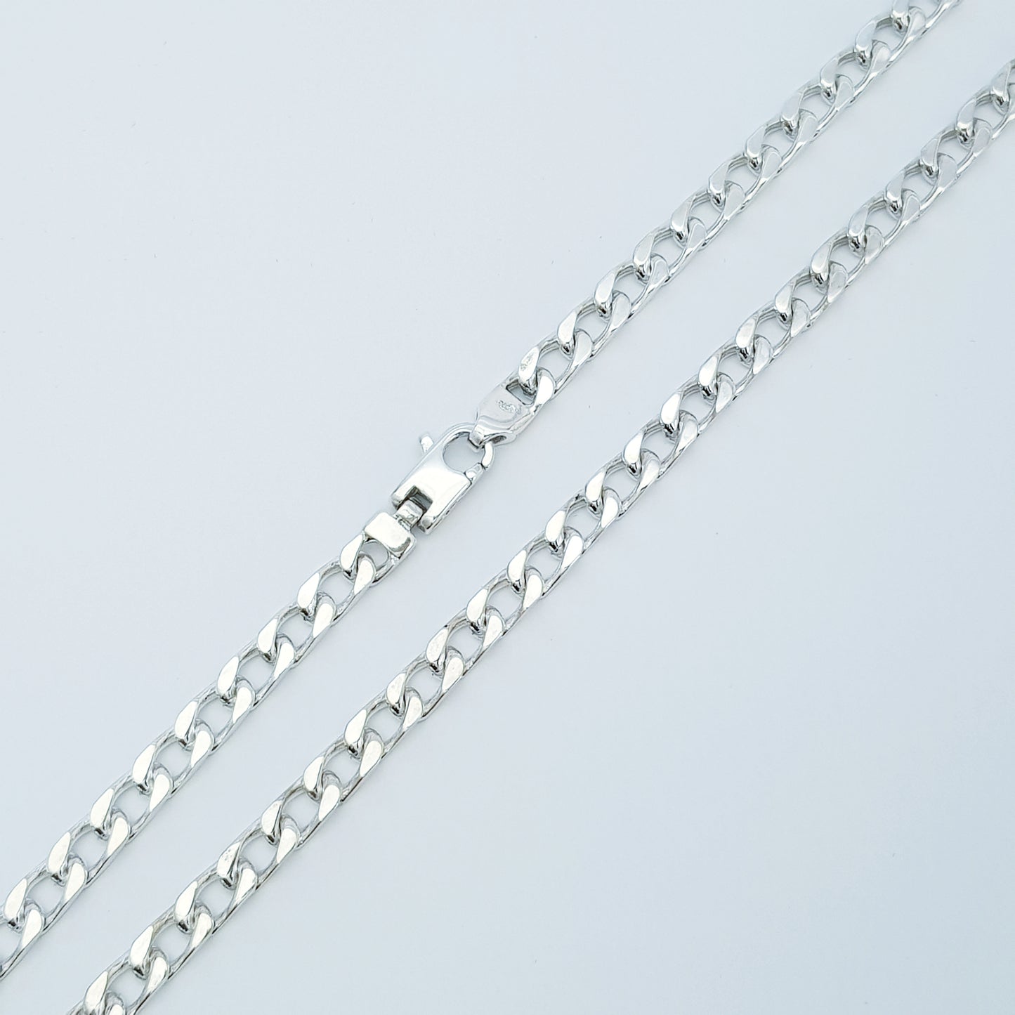 Silver Curb Chain 5mm wide