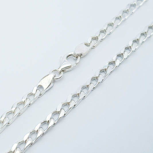 Silver Curb Chain 3mm wide