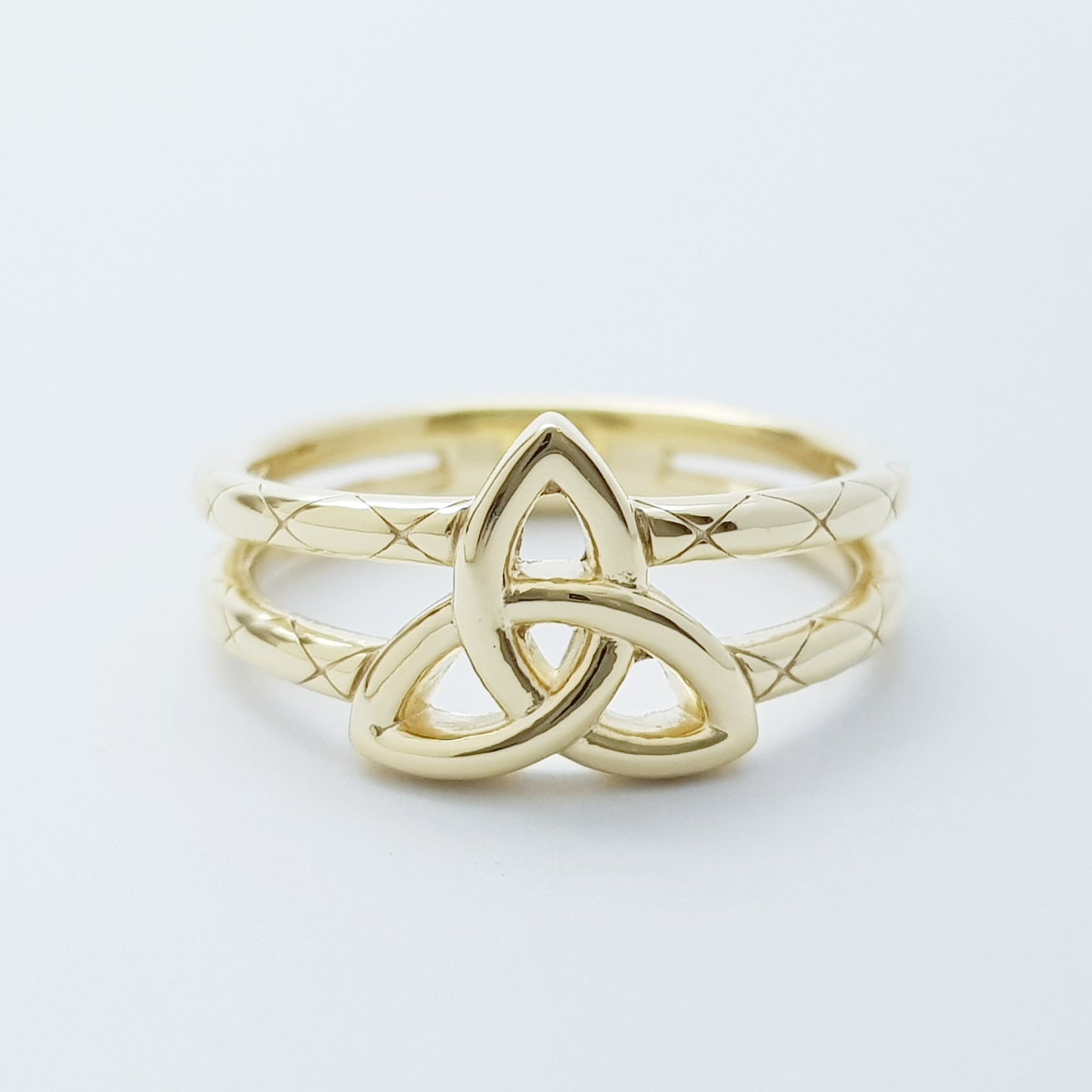 Gold-Plated Trinity Knot Ring
