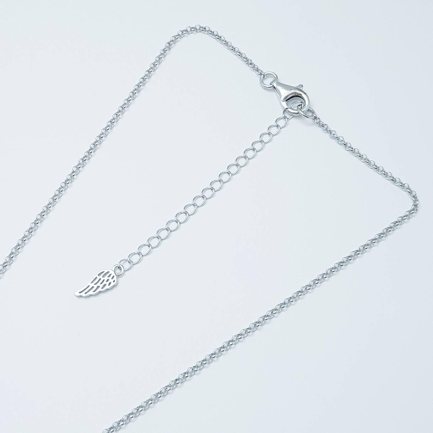 Dainty Sterling Silver claddagh necklace set with Opal