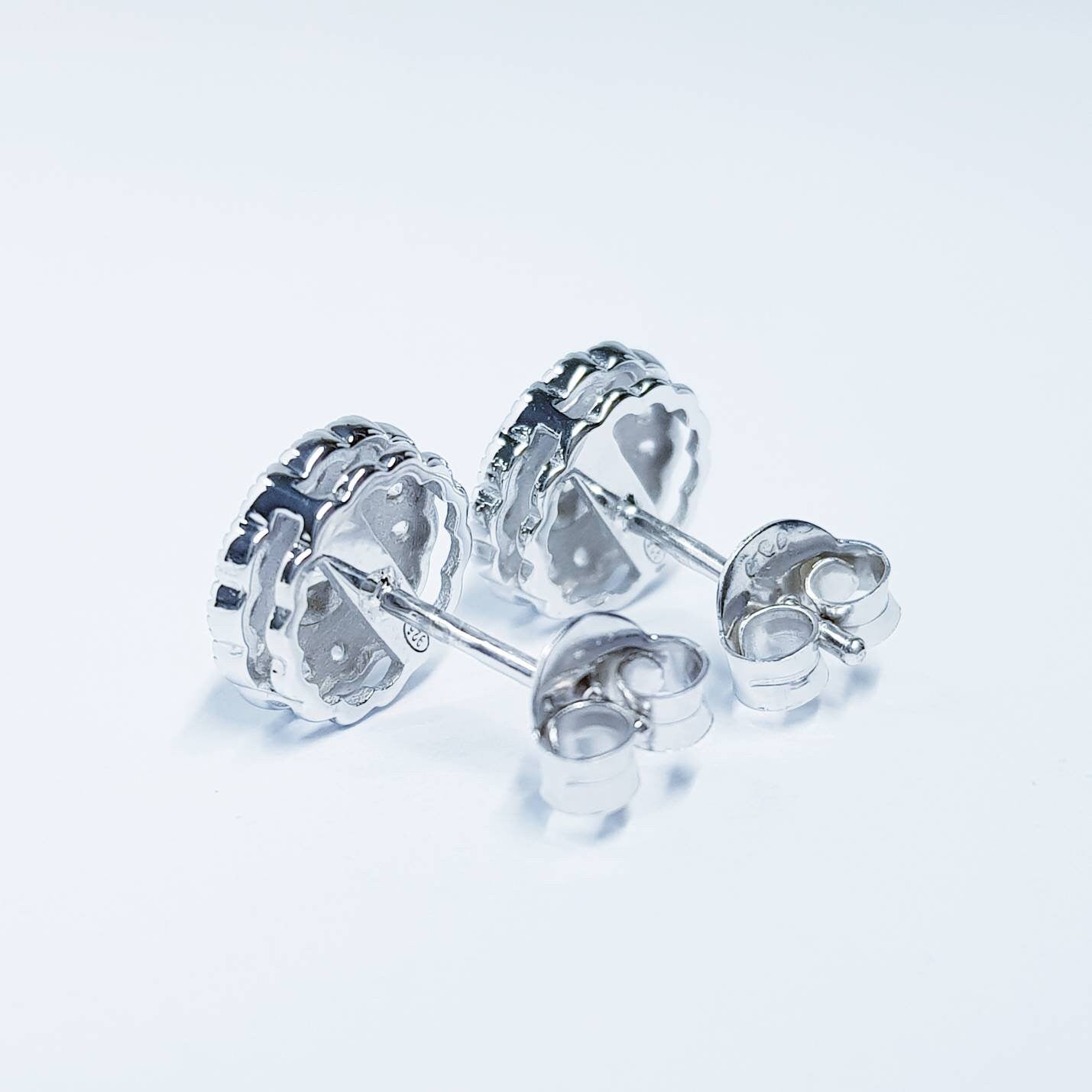 Antique style Halo Earrings, stud earrings, gifts for women, Bridal Jewelry, earrings for women, classic stud earrings