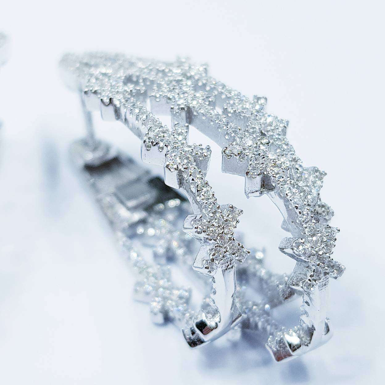 Ice Queen Earrings, Statement Earrings, Glamourous Jewelry, Snowflake Earrings, Rockstar Jewelry