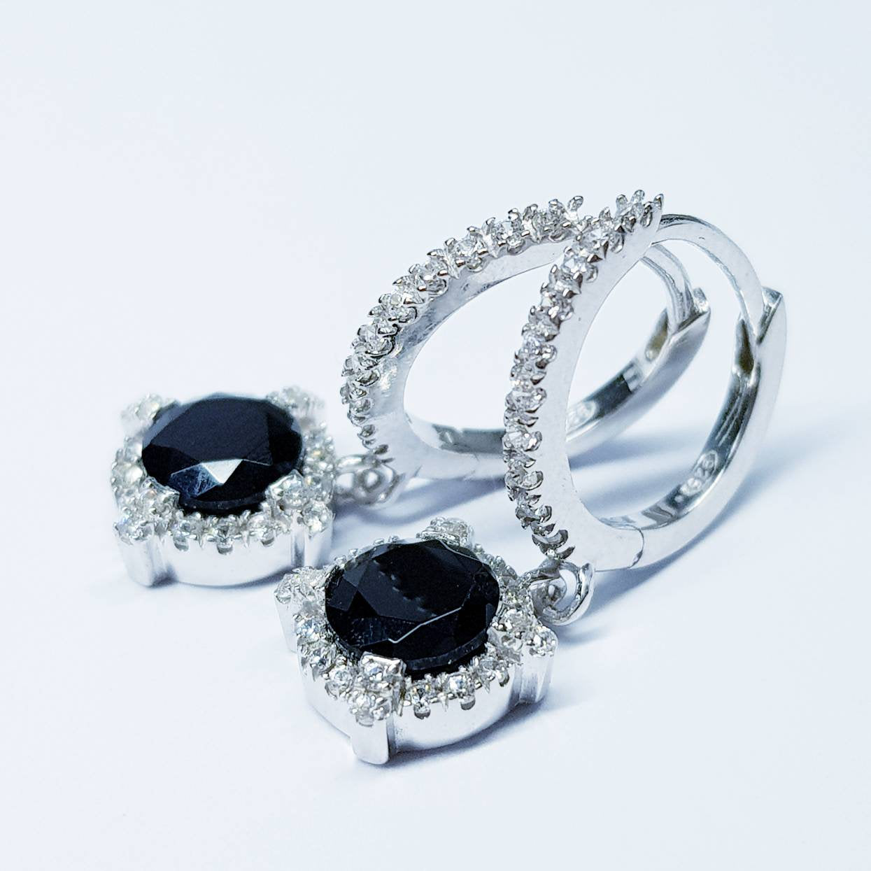 Black drop Earring studs, hoop earrings, classic black earrings, vintage black earrings, elegant jewelry