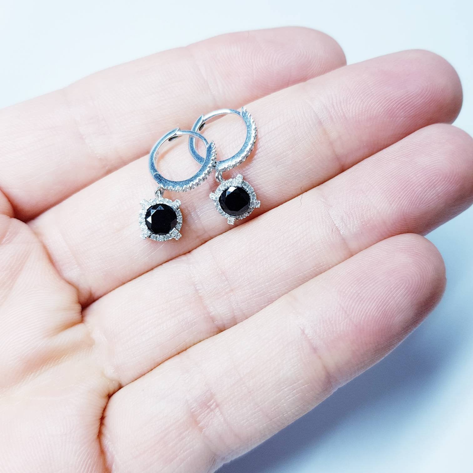 Black drop Earring studs, hoop earrings, classic black earrings, vintage black earrings, elegant jewelry