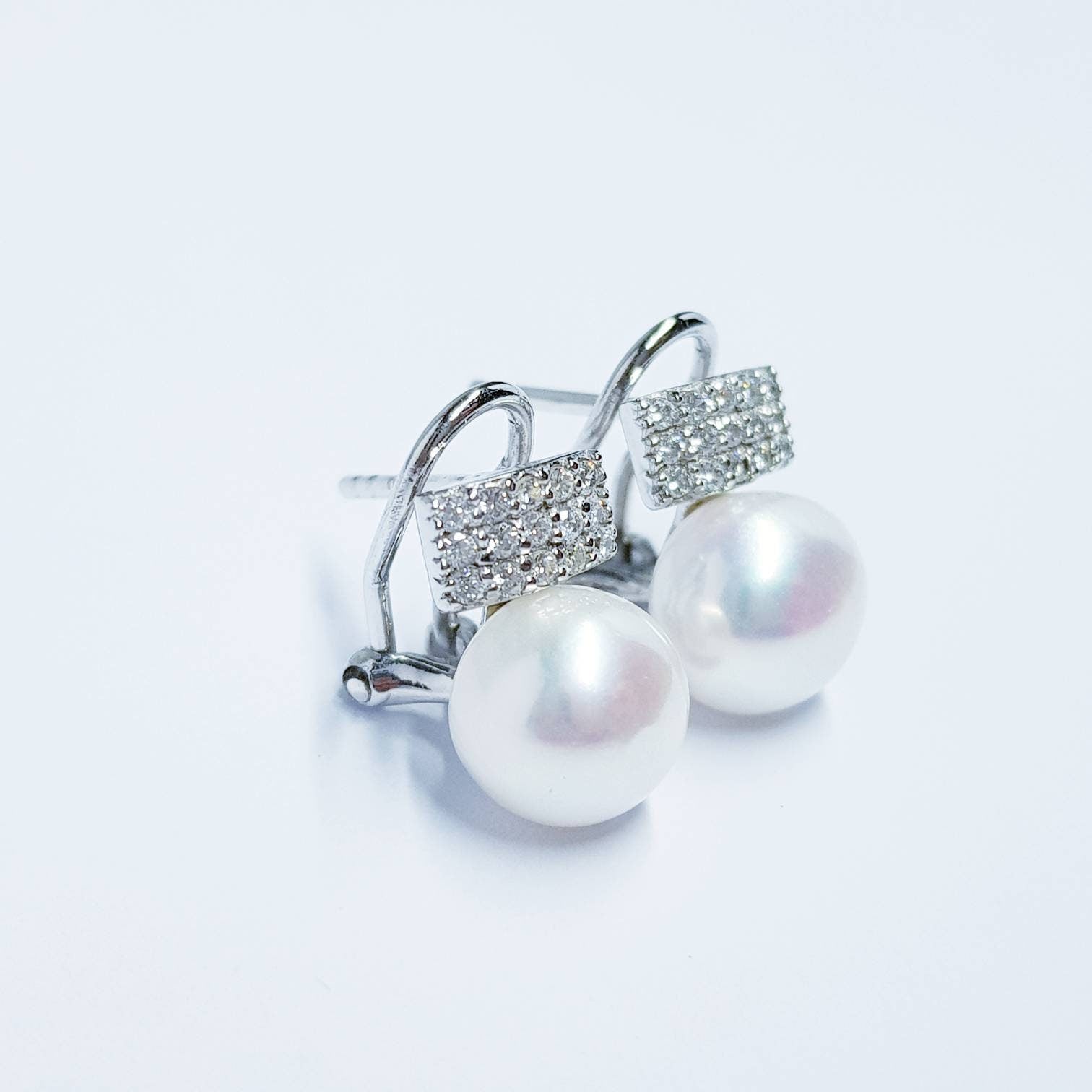 Pearl stud earrings, classic earrings, antique pearl earrings, vintage earrings, latch back  earrings, earrings for women
