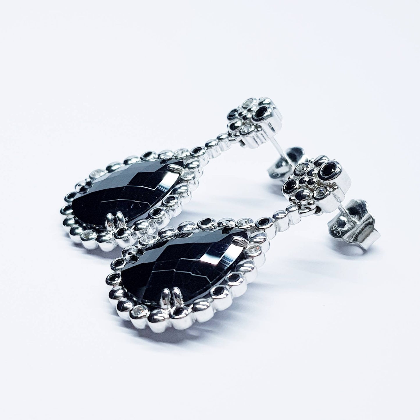 Bridal Diamond Earrings, chandelier Earrings, long teardrop Earrings, marquis and pear shaped stones