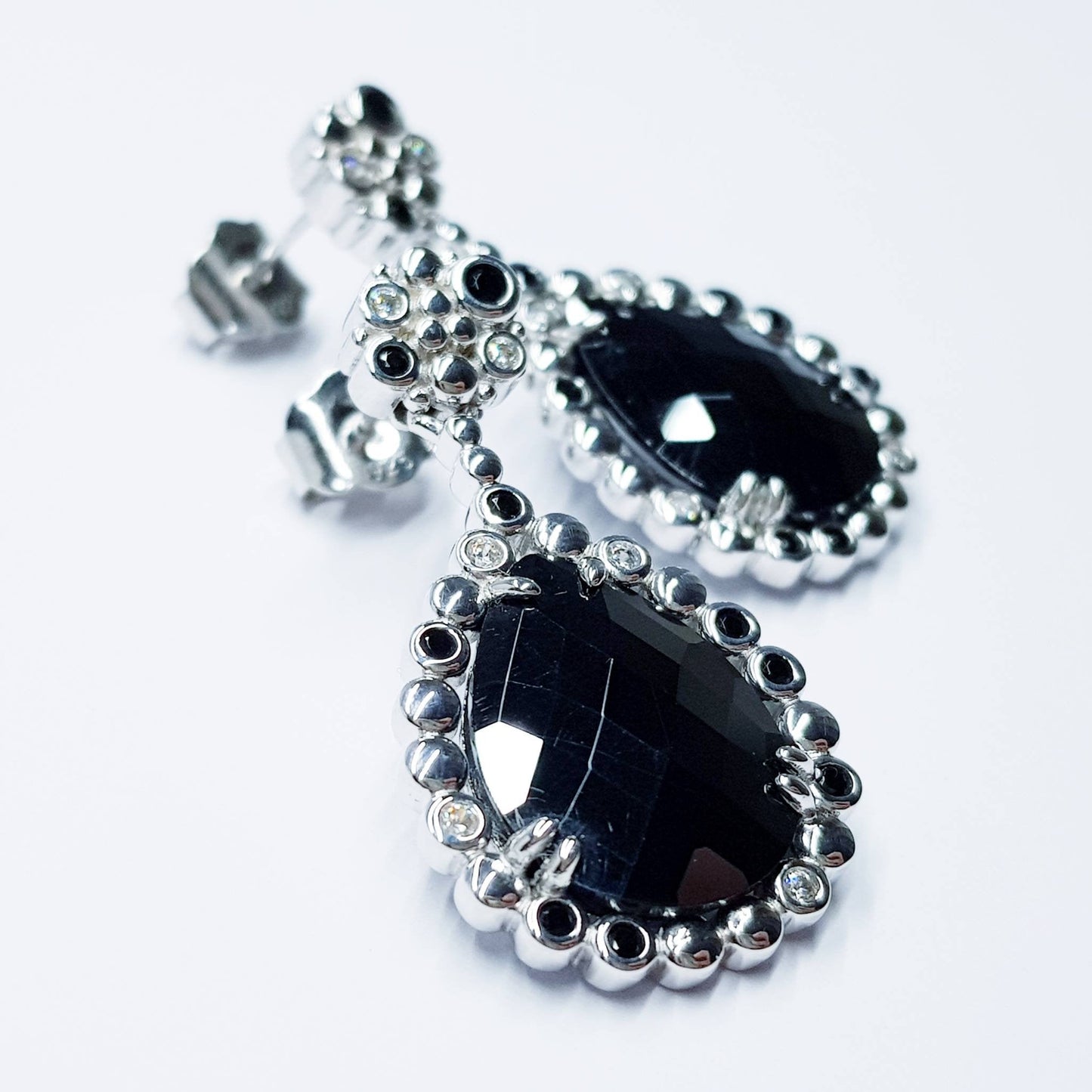 Bridal Diamond Earrings, chandelier Earrings, long teardrop Earrings, marquis and pear shaped stones