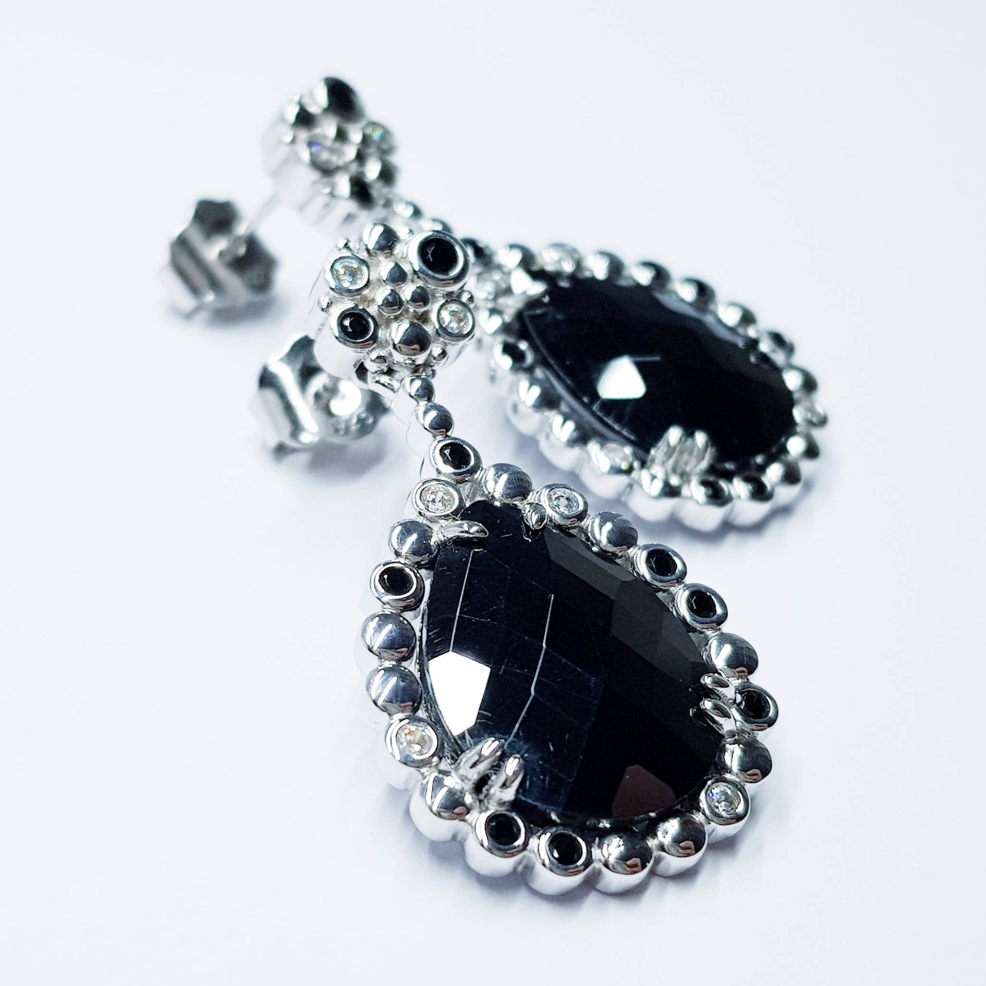 Bridal Diamond Earrings, chandelier Earrings, long teardrop Earrings, marquis and pear shaped stones