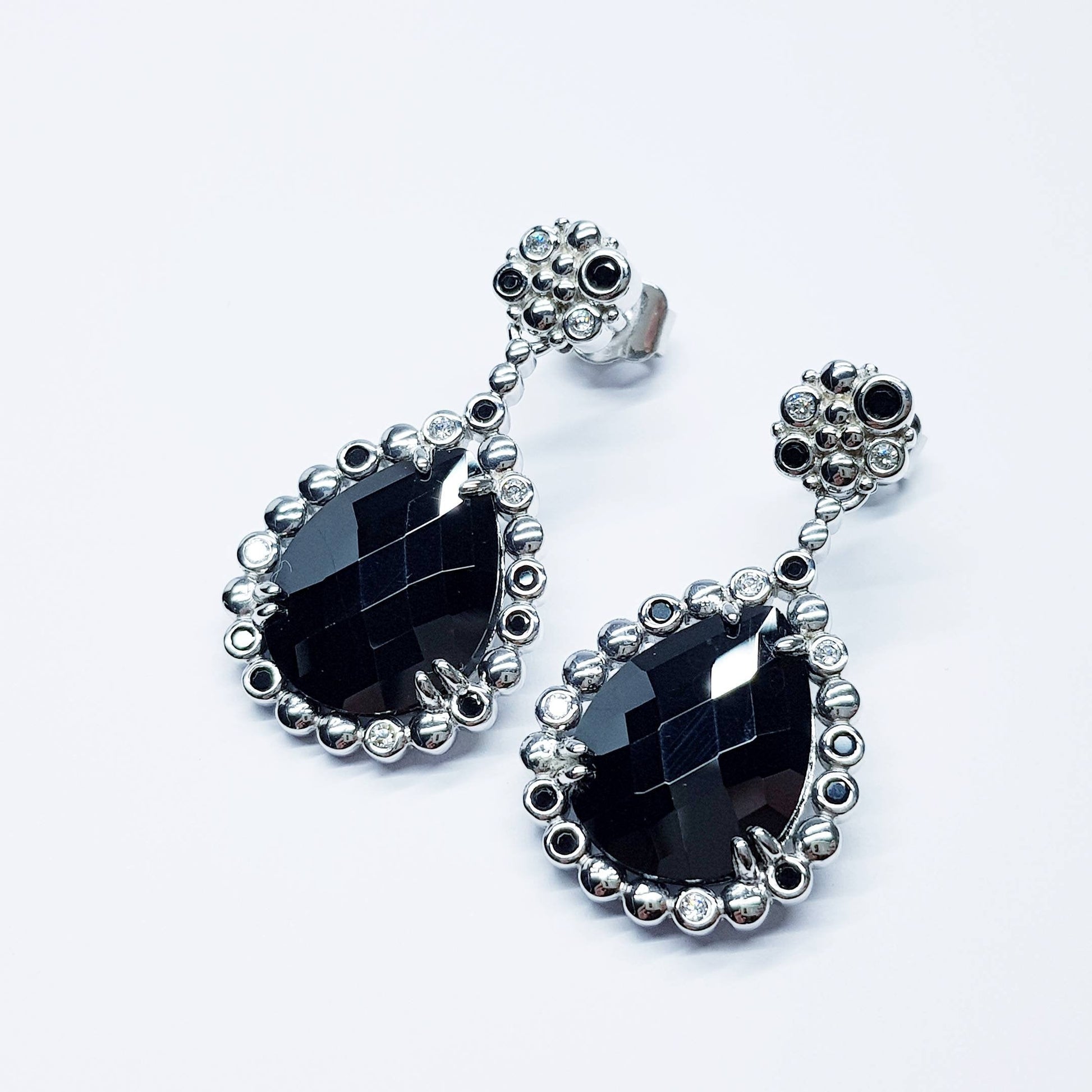 Bridal Diamond Earrings, chandelier Earrings, long teardrop Earrings, marquis and pear shaped stones