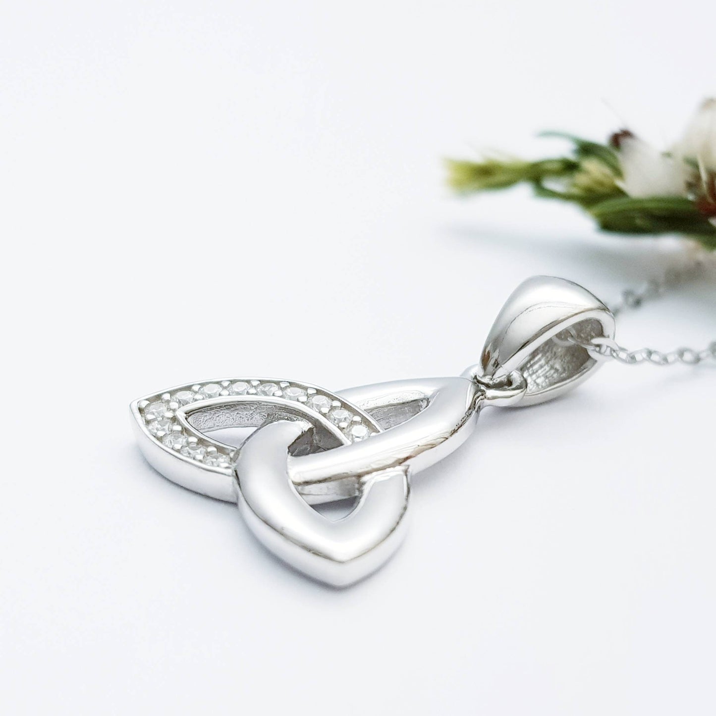Celtic Trinity knot pendant, celtic necklace made in Ireland