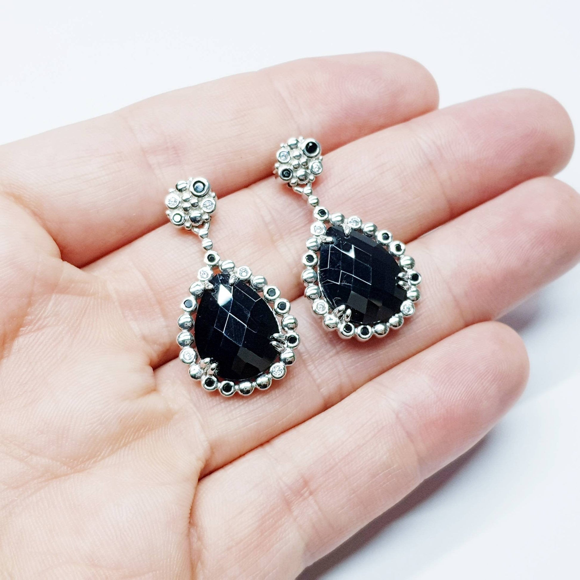 Bridal Diamond Earrings, chandelier Earrings, long teardrop Earrings, marquis and pear shaped stones