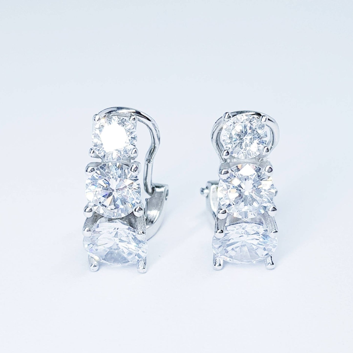 Bridal Earrings, Wedding Earrings, 925 Silver latch back Earrings, Bridal Jewelry, Bridesmaid Earrings