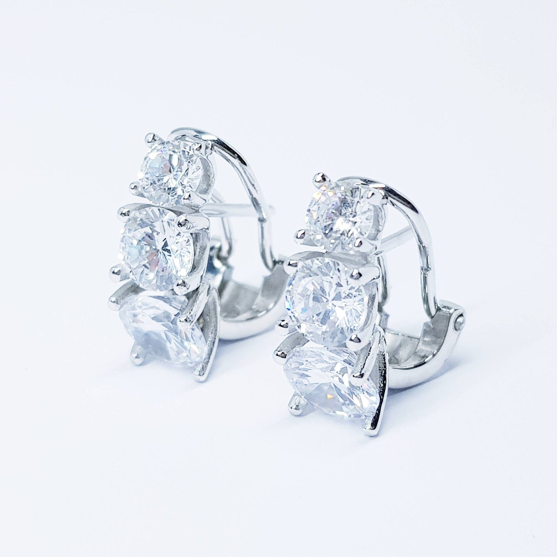 Bridal Earrings, Wedding Earrings, 925 Silver latch back Earrings, Bridal Jewelry, Bridesmaid Earrings