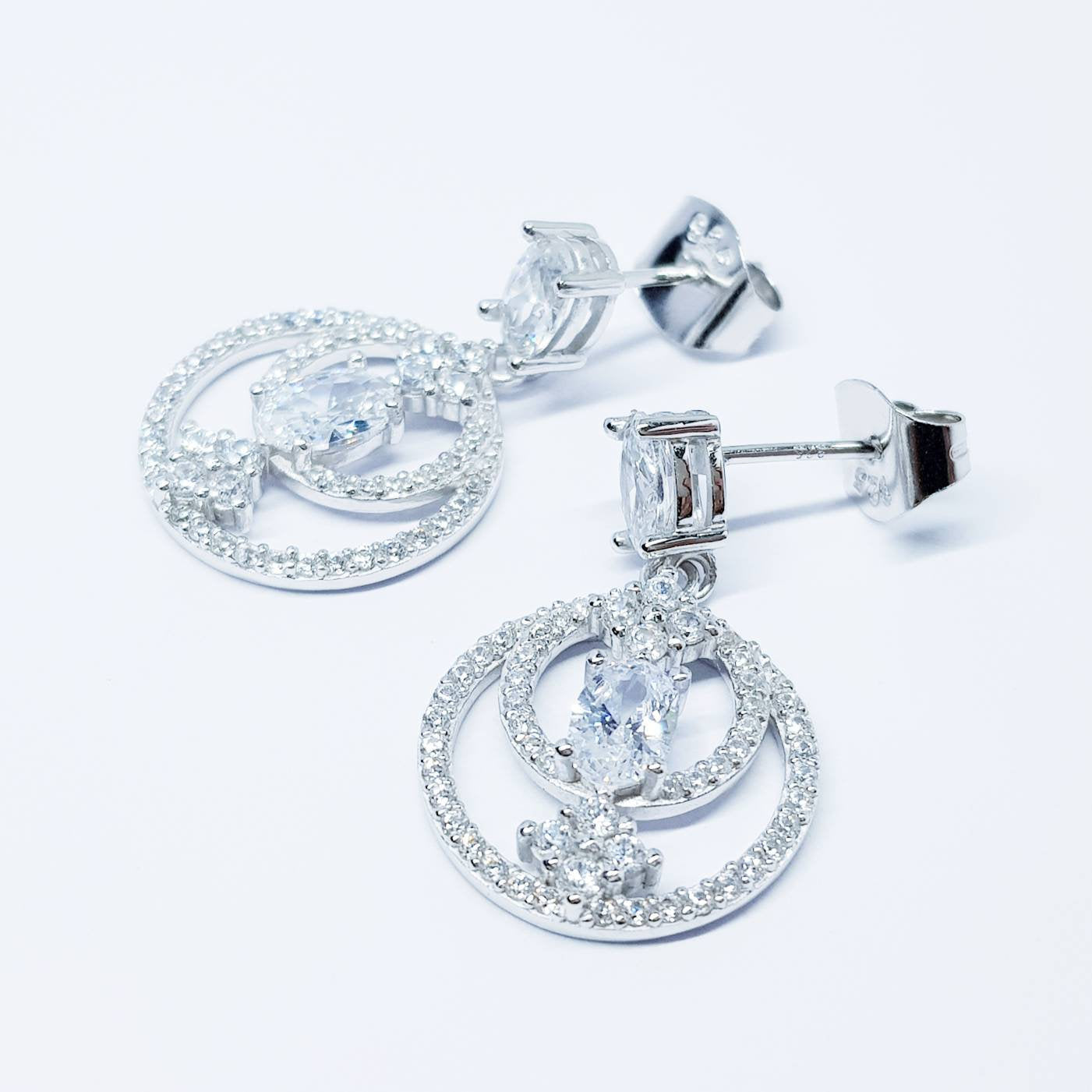 925 silver drop Earrings, chandelier Earrings, vintage drop Earrings,