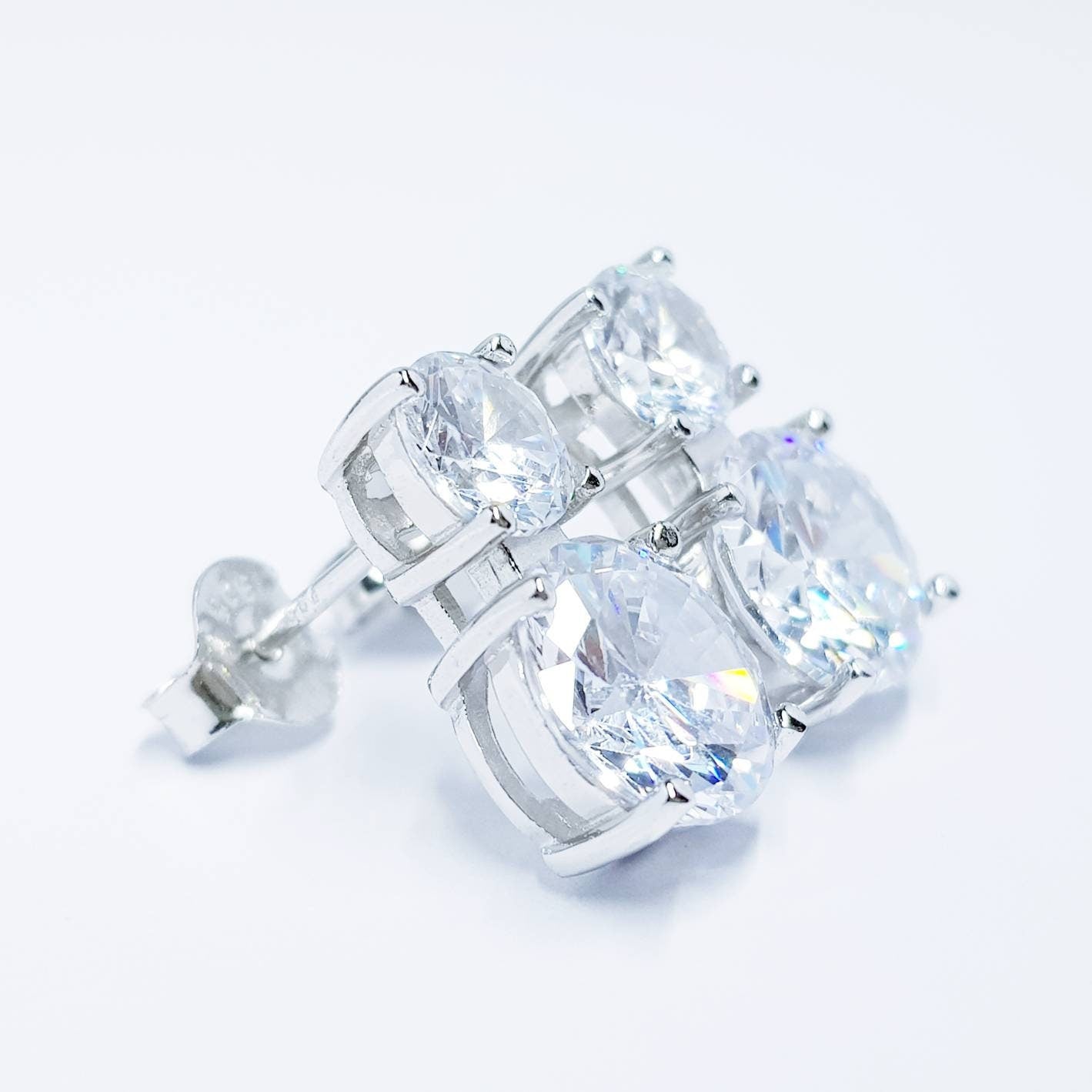 Bridal Earrings, Wedding Earrings, 925 Silver Teardrop Earrings, Bridal Jewelry, Bridesmaid Earrings