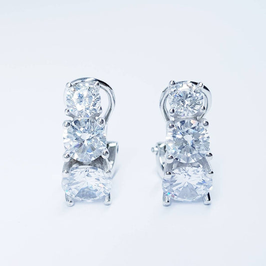 Bridal Earrings, Wedding Earrings, 925 Silver latch back Earrings, Bridal Jewelry, Bridesmaid Earrings