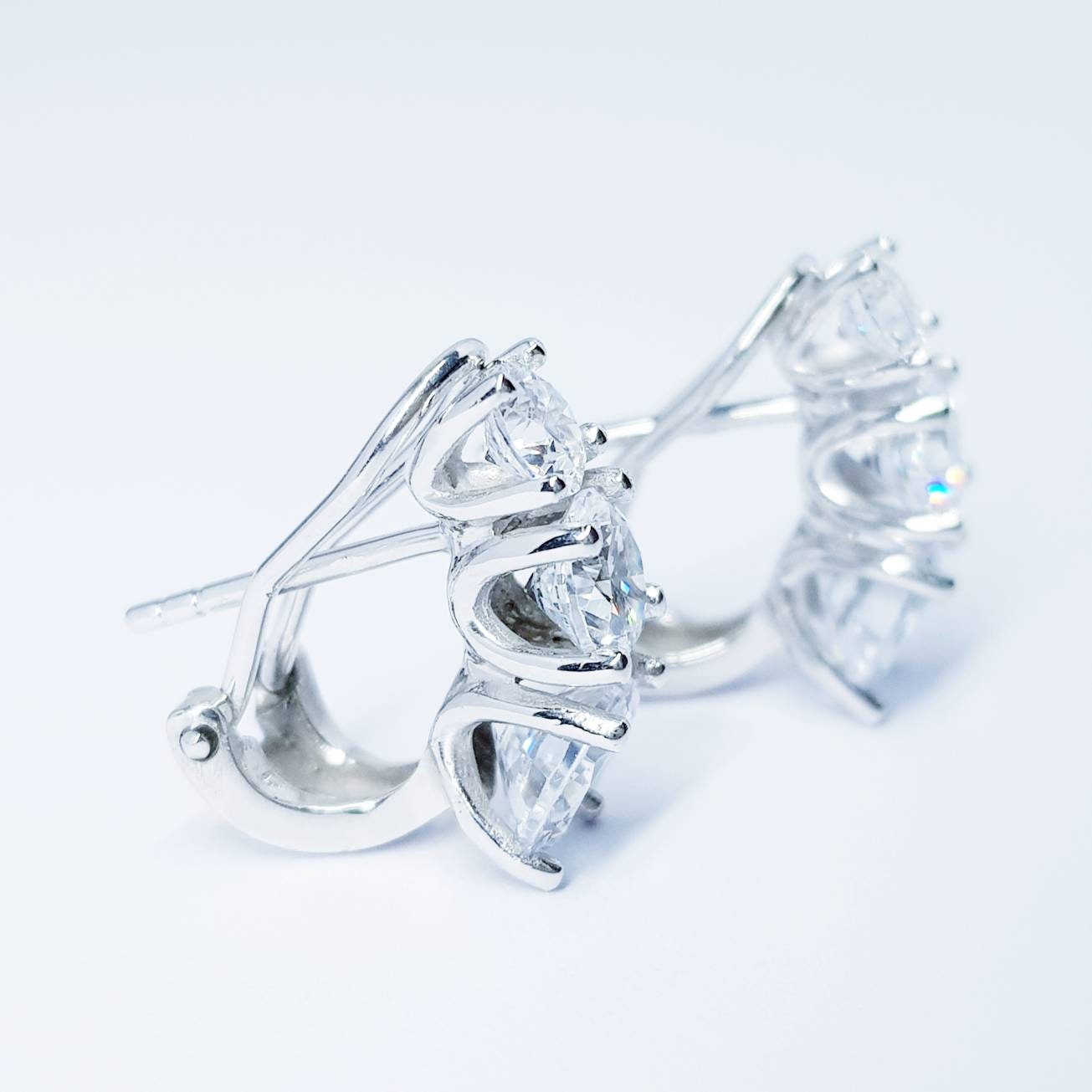 Bridal Earrings, Wedding Earrings, 925 Silver latch back Earrings, Bridal Jewelry, Bridesmaid Earrings