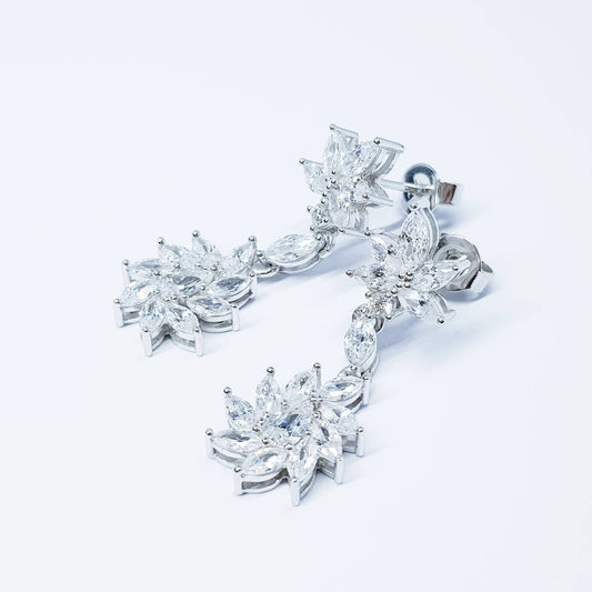 Bridal Diamond Earrings, chandelier Earrings, vintage drop Earrings,