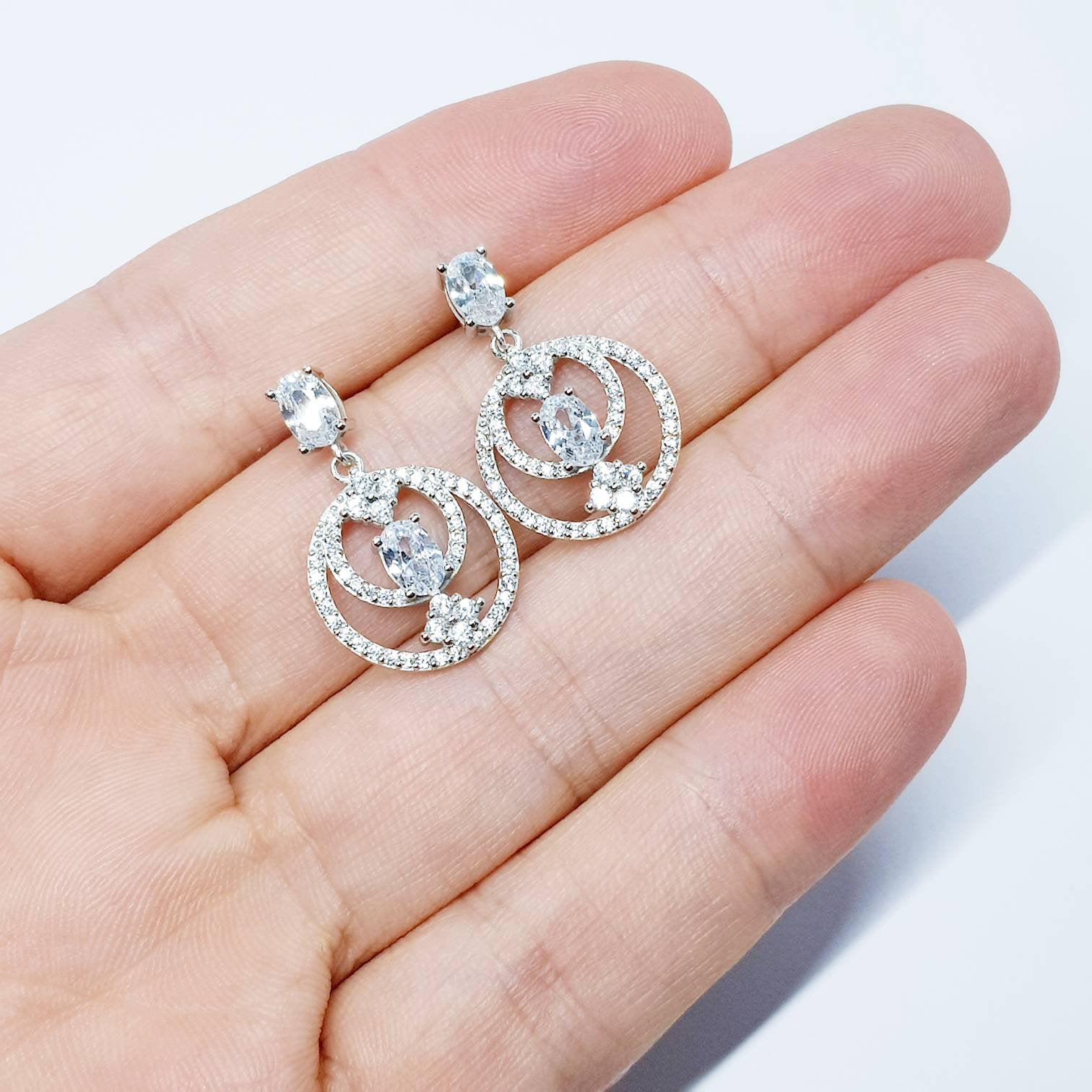 925 silver drop Earrings, chandelier Earrings, vintage drop Earrings,