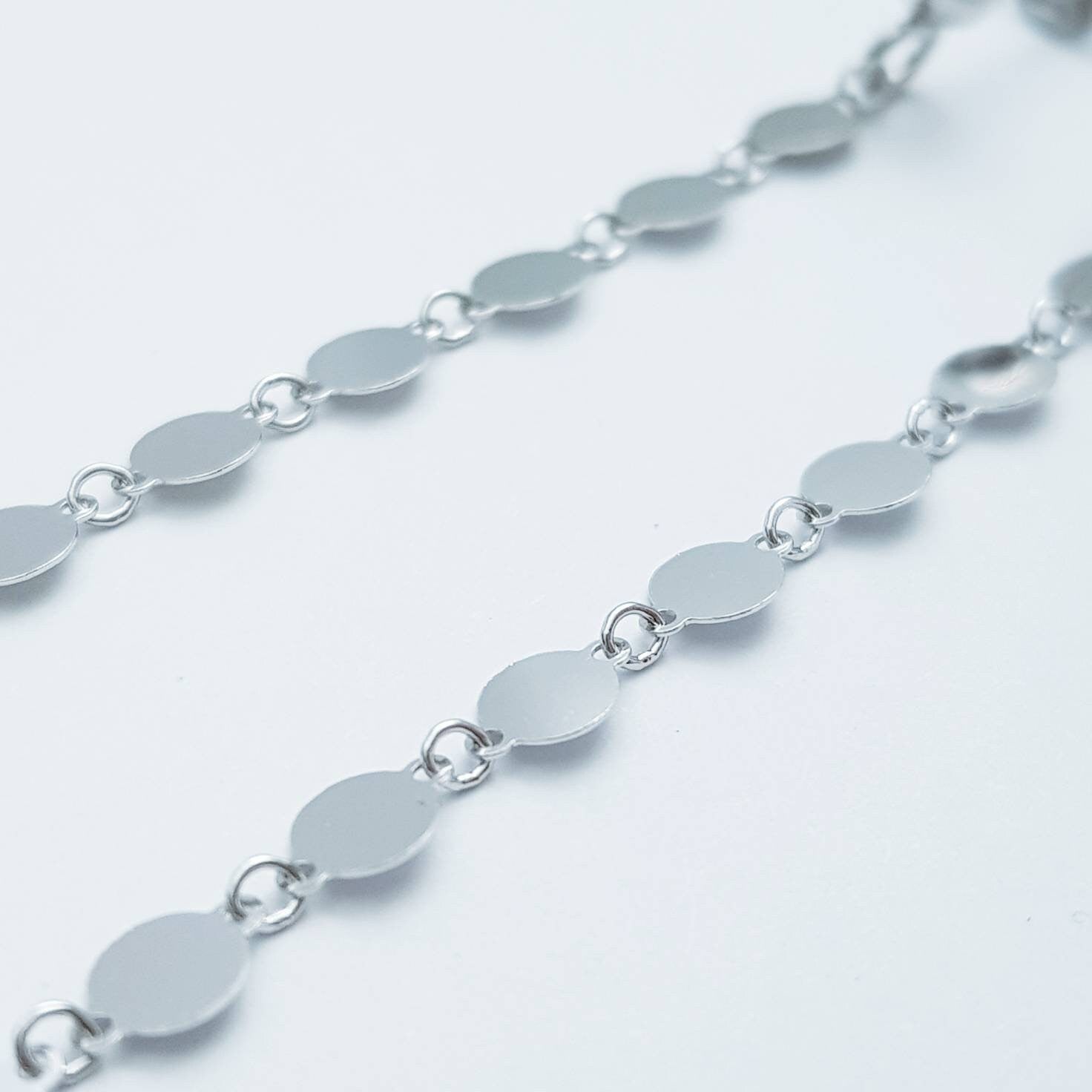 Long silver disc earrings, thin polished gypsy earrings, plain silver disc earrings, minimalist coin earrings