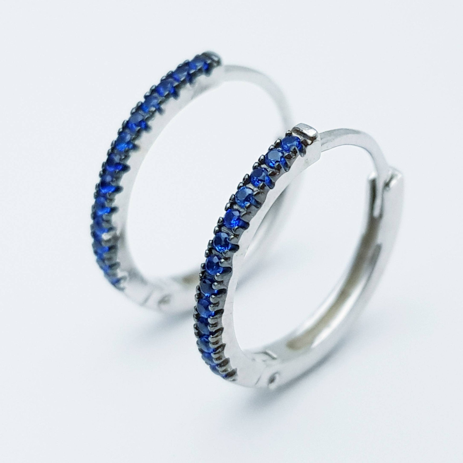 Thin hoop earrings, with removable heart charm, two earrings in one, silver Huggie earrings