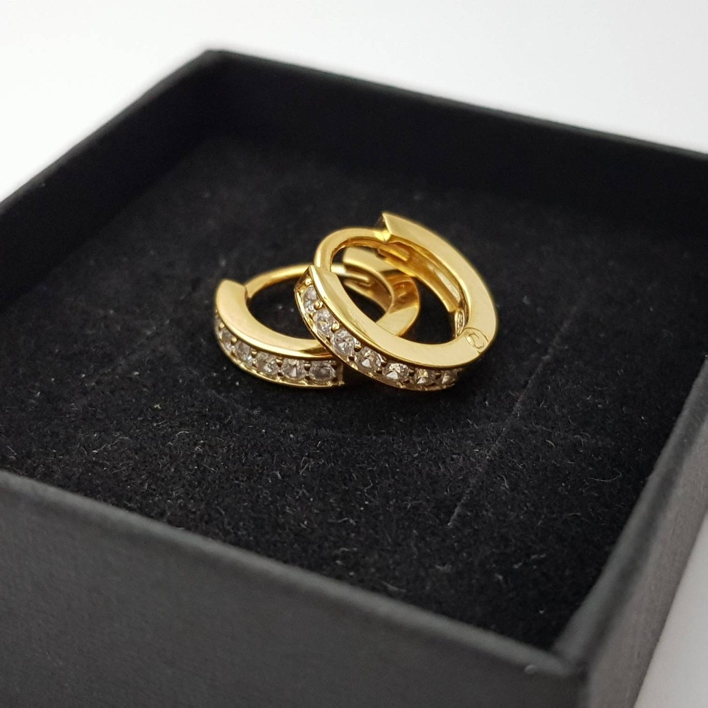 Small hoop earrings, silver huggie earrings, gold plated plain huggies, dainty hoops