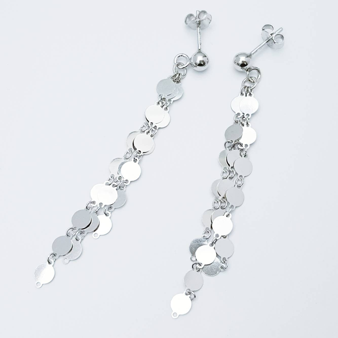 Light sterling silver earrings, festival earrings, drop and dangle earrings
