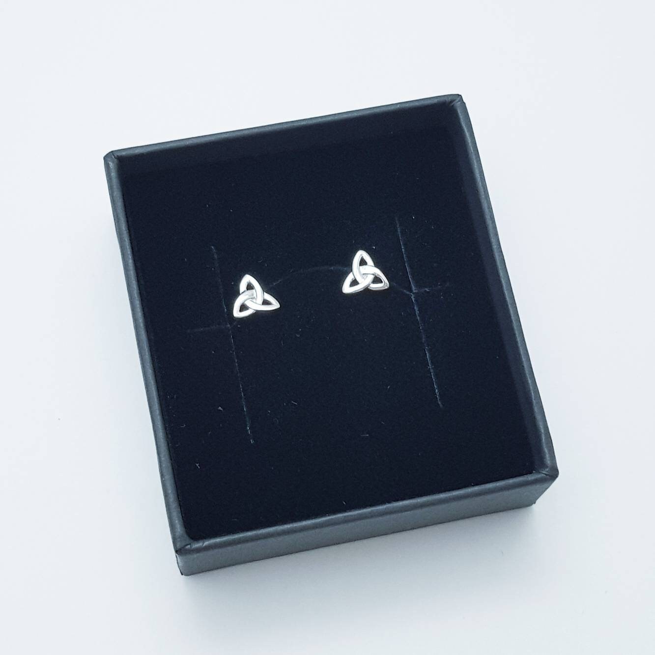 Tiny celtic knot Earrings, dainty Celtic studs, second hole stud earrings, small celtic studs