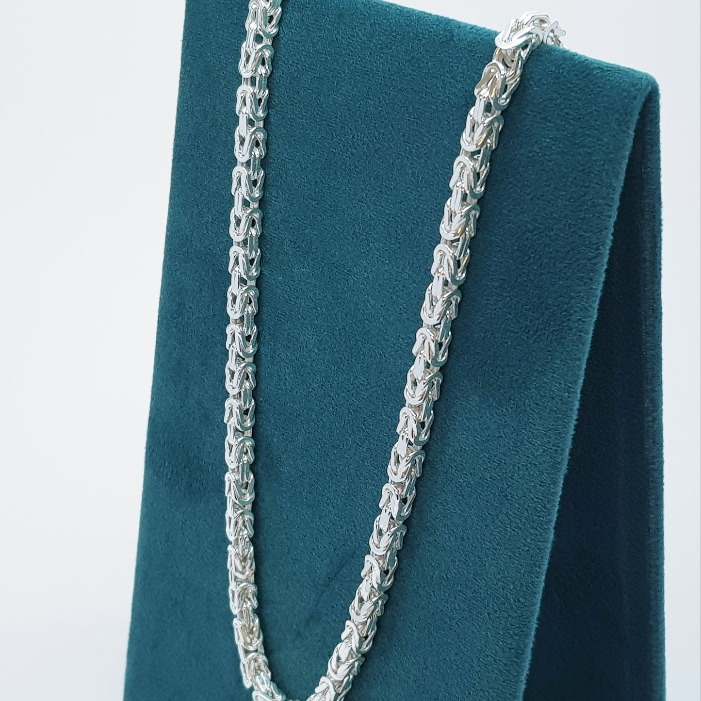 Long Silver Byzantine Chain