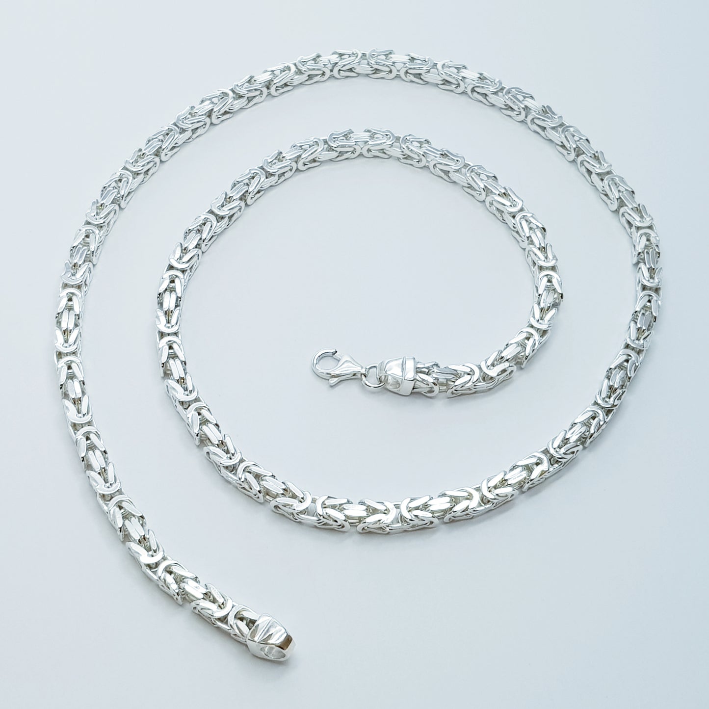 Long Silver Byzantine Chain