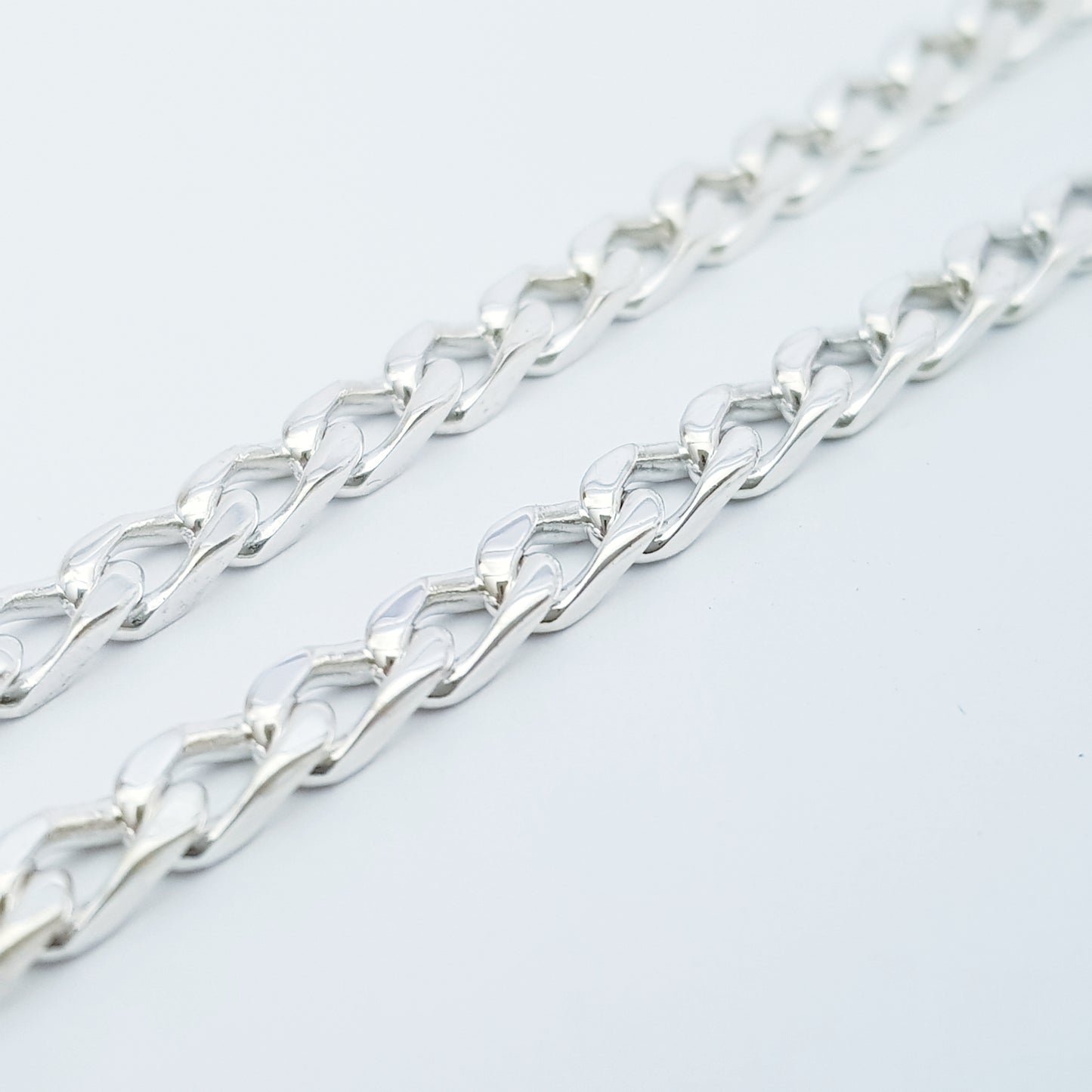 Silver Curb Chain 3mm wide