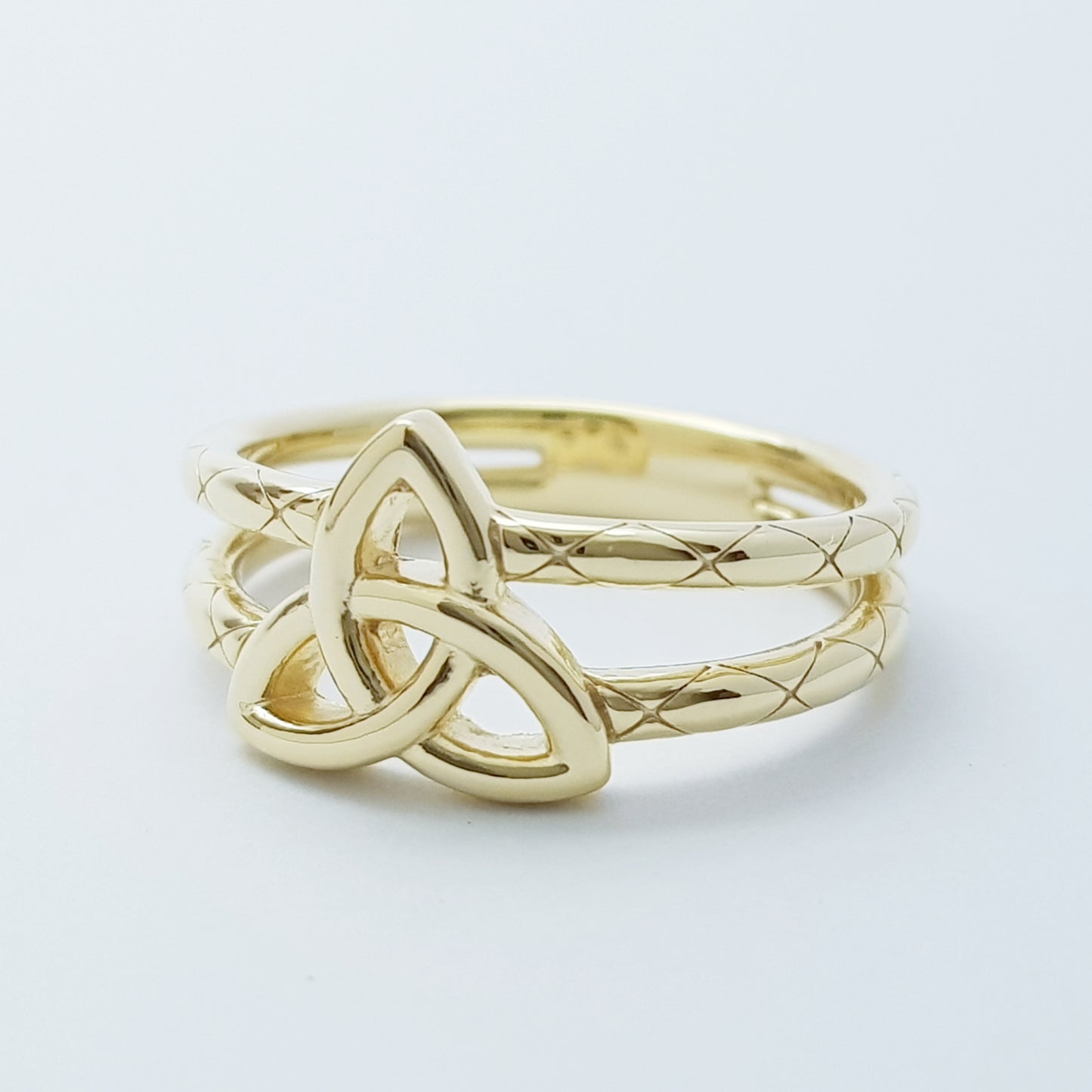 Gold-Plated Trinity Knot Ring