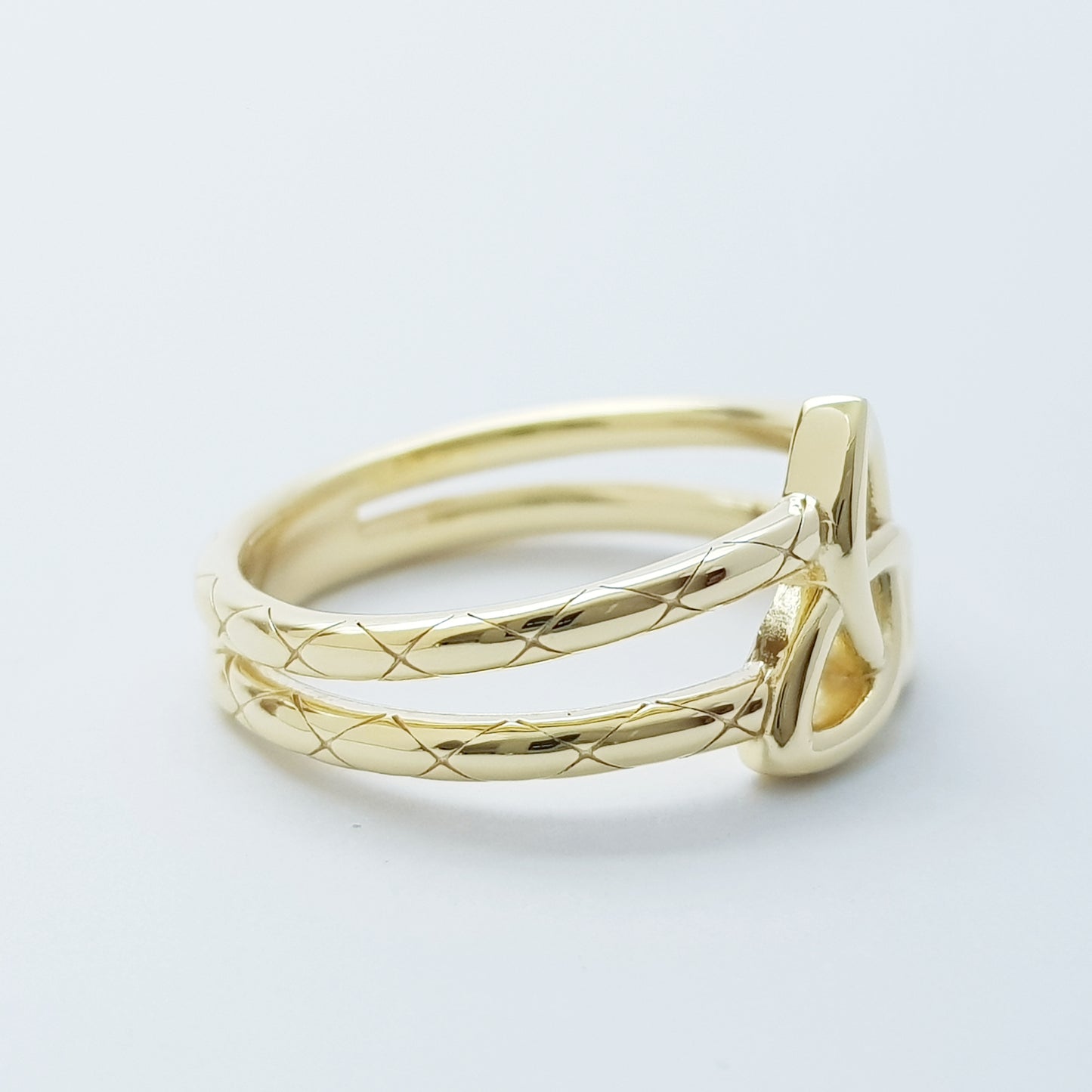 Gold-Plated Trinity Knot Ring