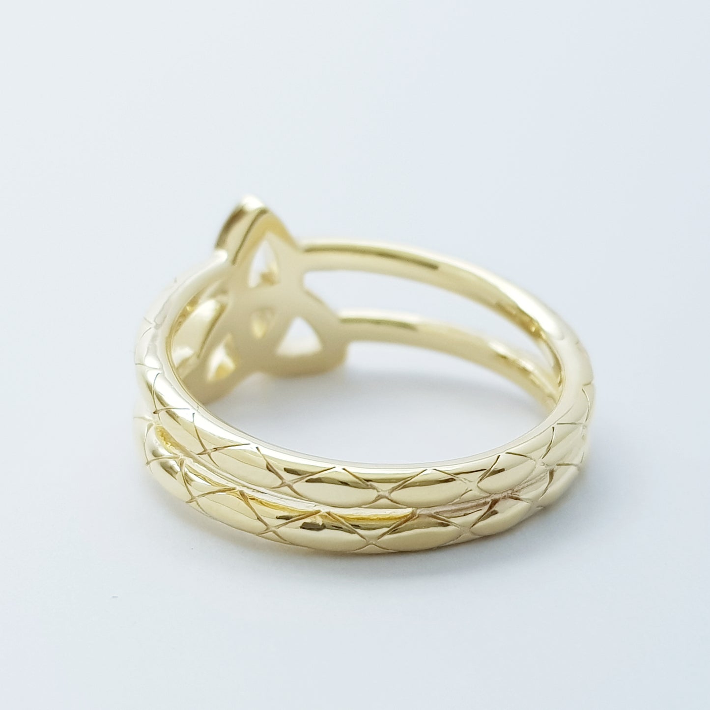 Gold-Plated Trinity Knot Ring
