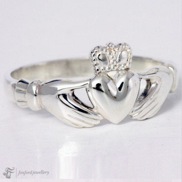 Sterling Silver Claddagh ring, Irish Claddagh ring, made in Galway, Ireland