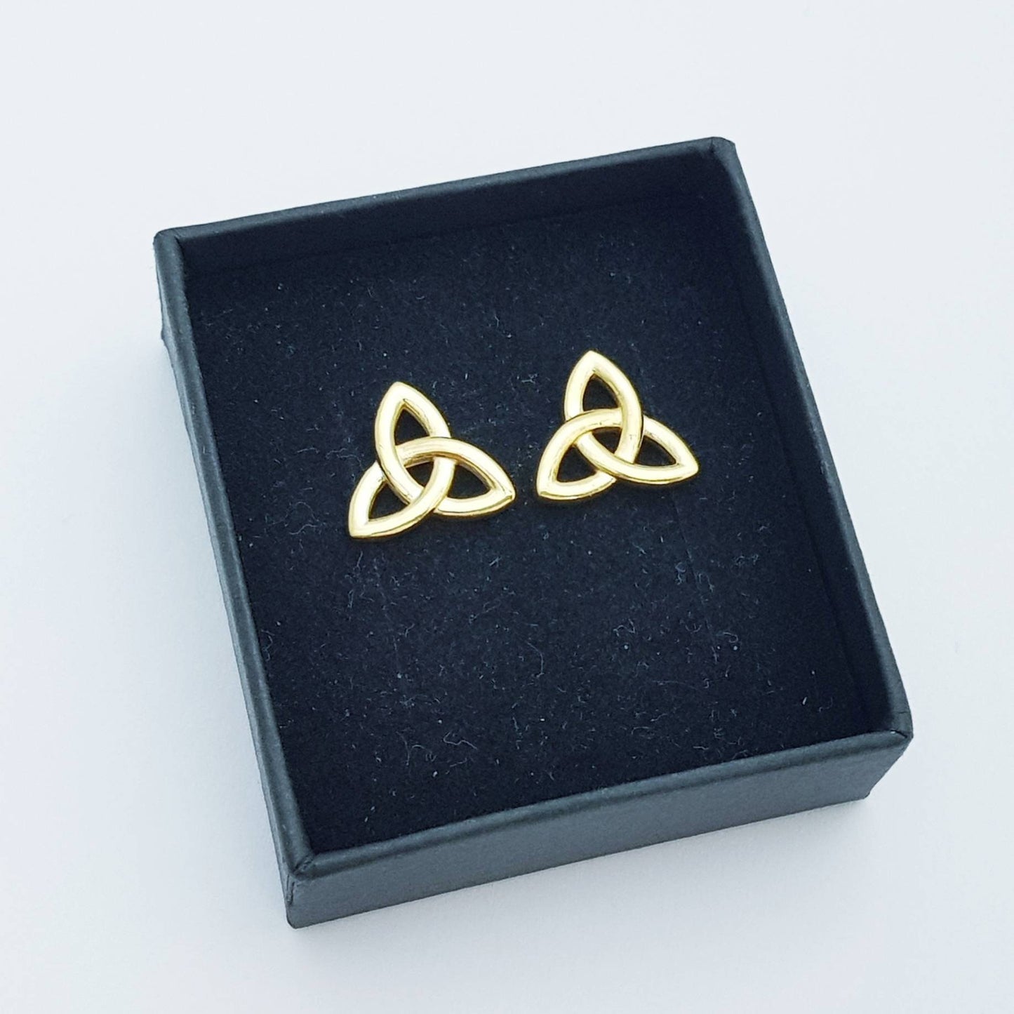 Gold Celtic knot Earrings, Celtic studs, trinity knot stud earrings, simple stud earrings