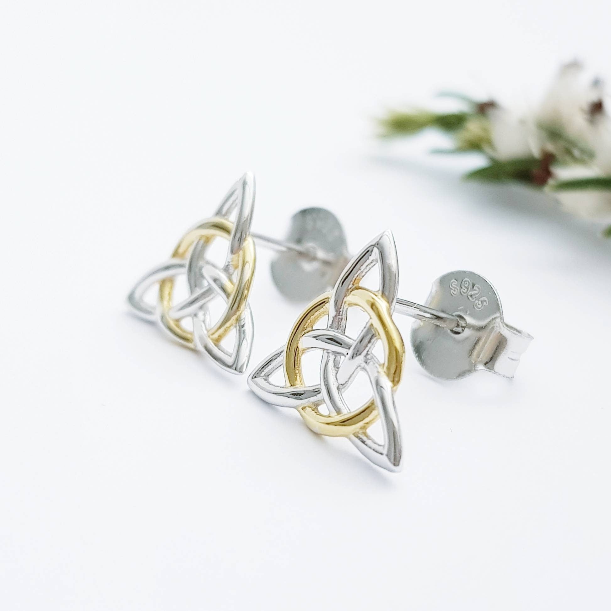 Celtic knot Earrings, Irish Earrings, Celtic Earrings, Small Celtic Earrings, triquetra earrings