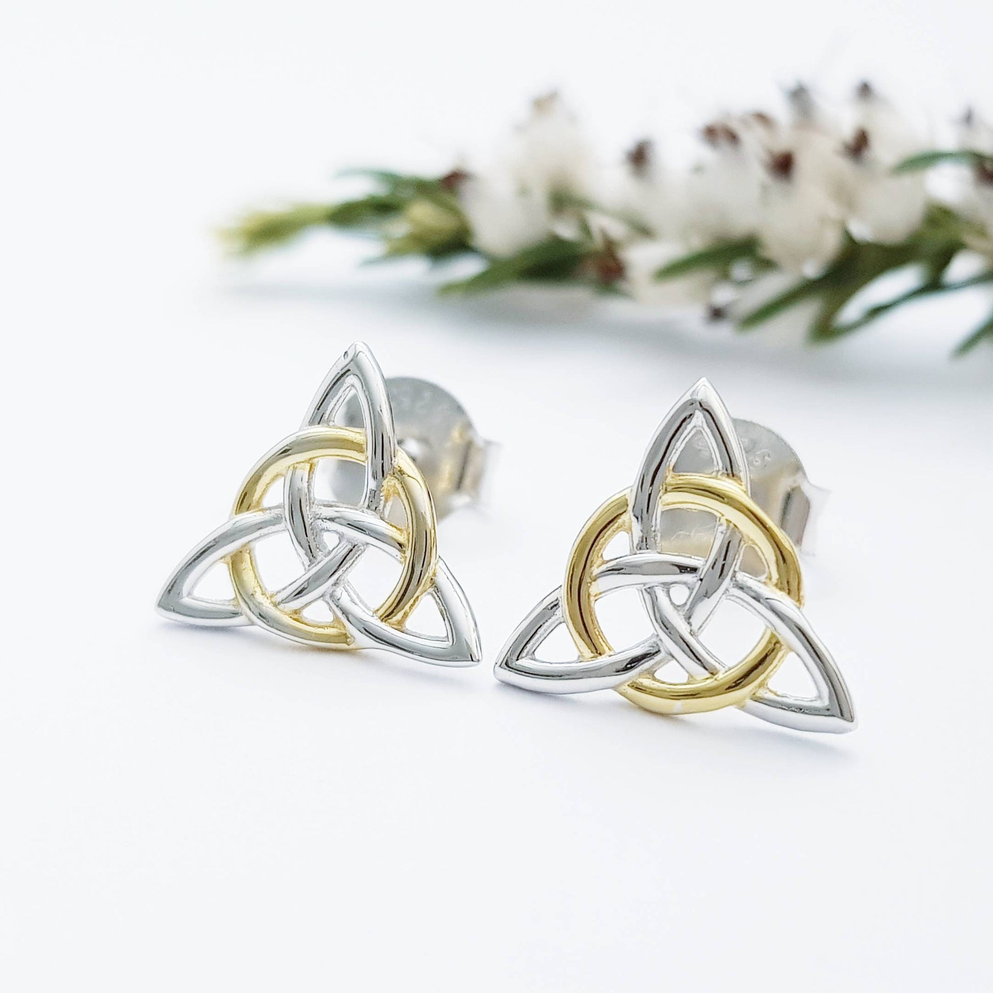 Celtic knot Earrings, Irish Earrings, Celtic Earrings, Small Celtic Earrings, triquetra earrings