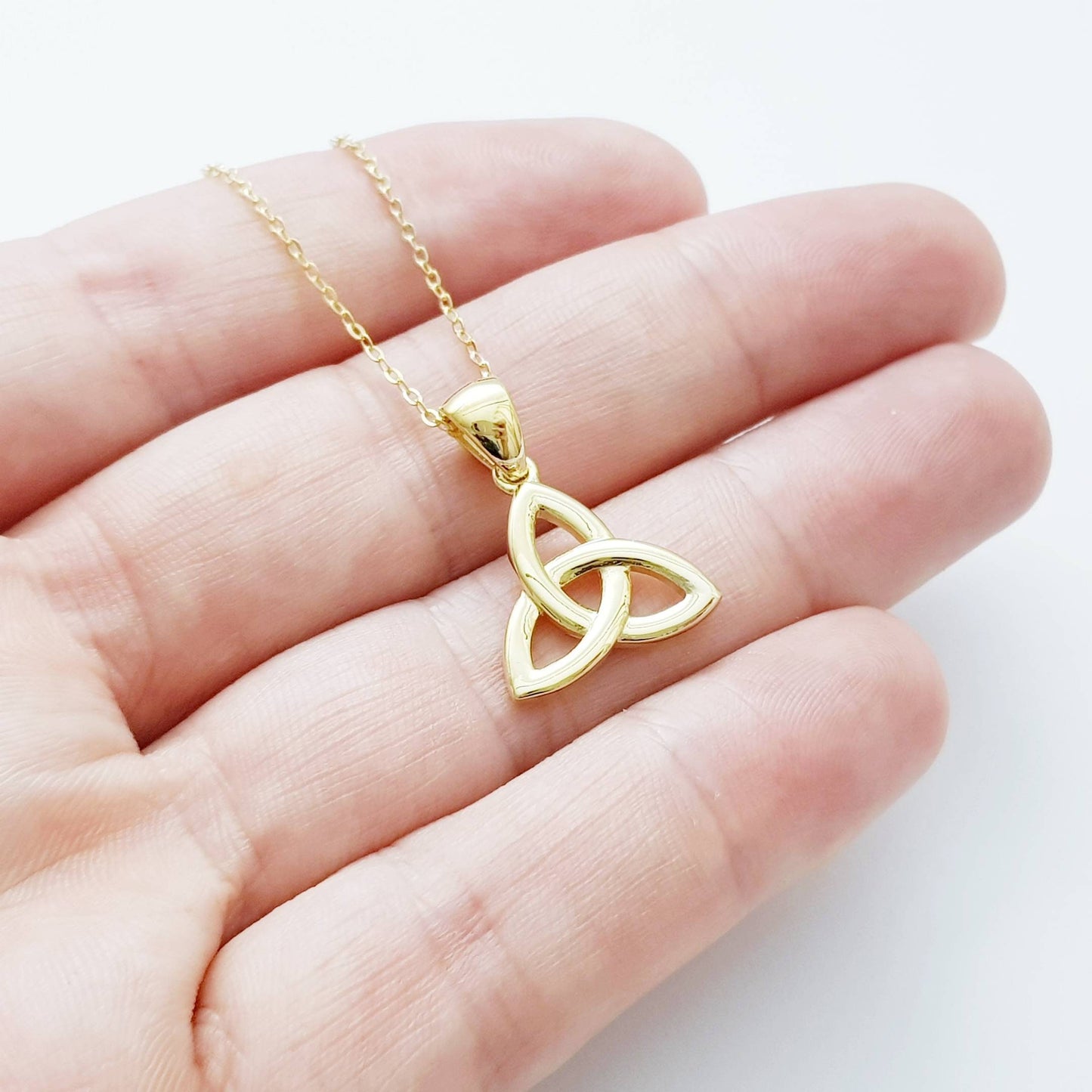 Trinity knot pendant, celtic necklace made in Ireland