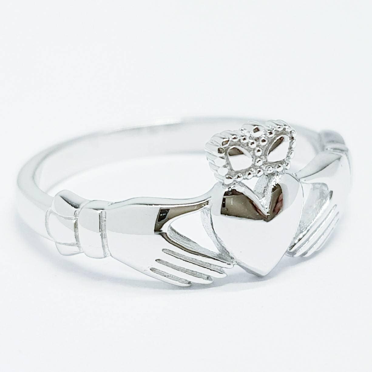 Small silver claddagh ring, Irish claddagh ring, delicate claddagh ring