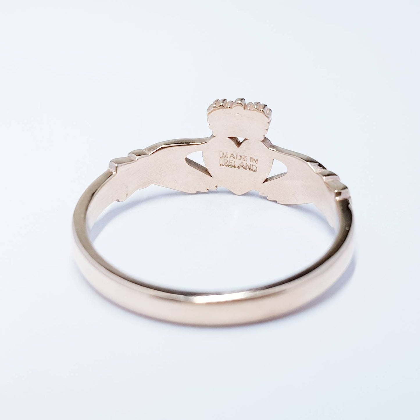 Rose Gold Claddagh Ring, Dainty Gold Claddagh, Irish Ring, Made in Ireland