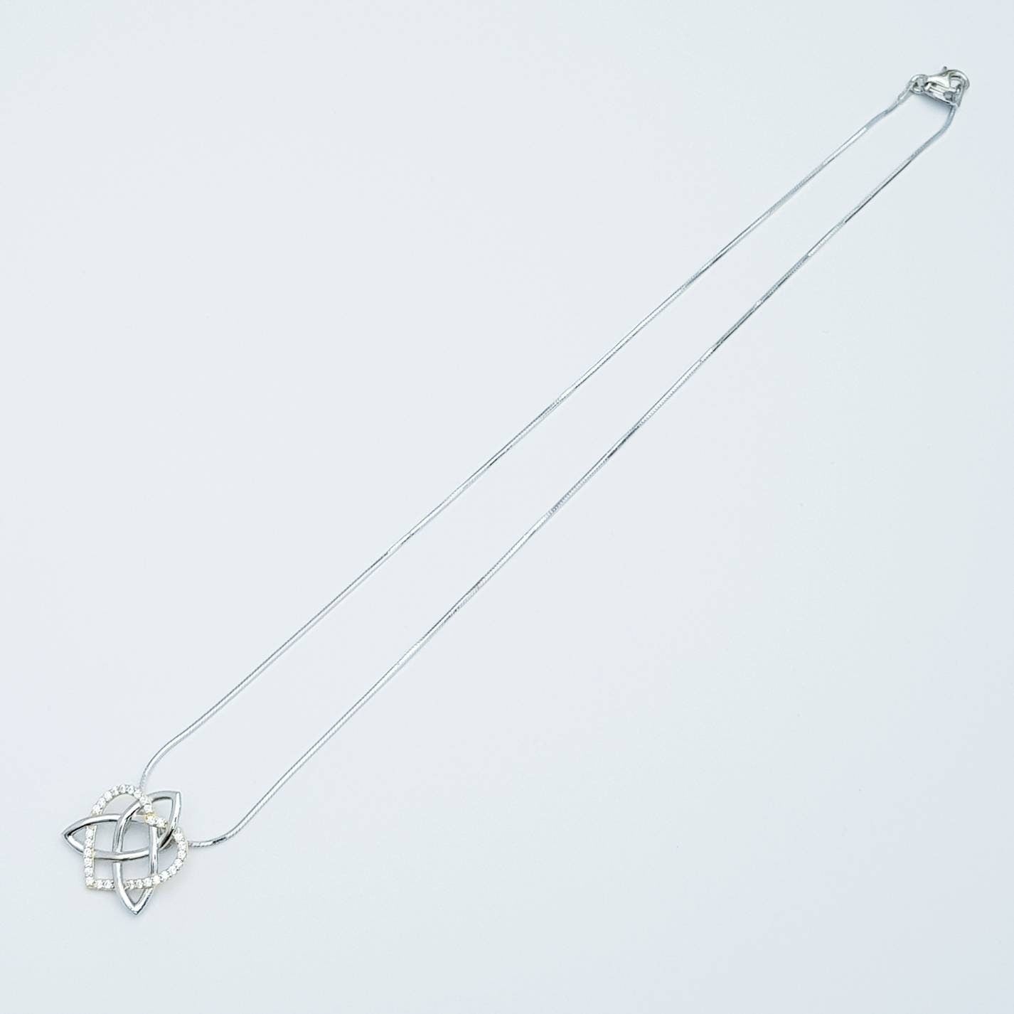 Sterling Silver Celtic Pendant, sliding celtic necklace, knot heart pendant