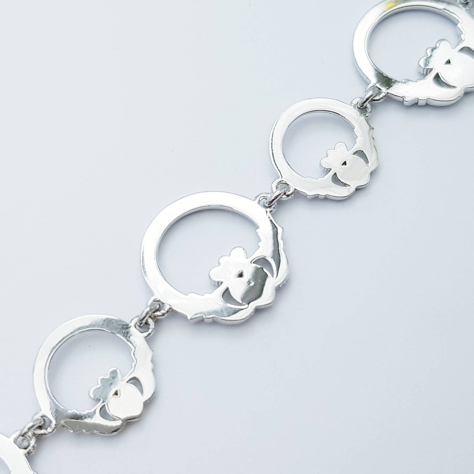 Claddagh bracelet, sterling silver claddagh bracelet from Galway Ireland