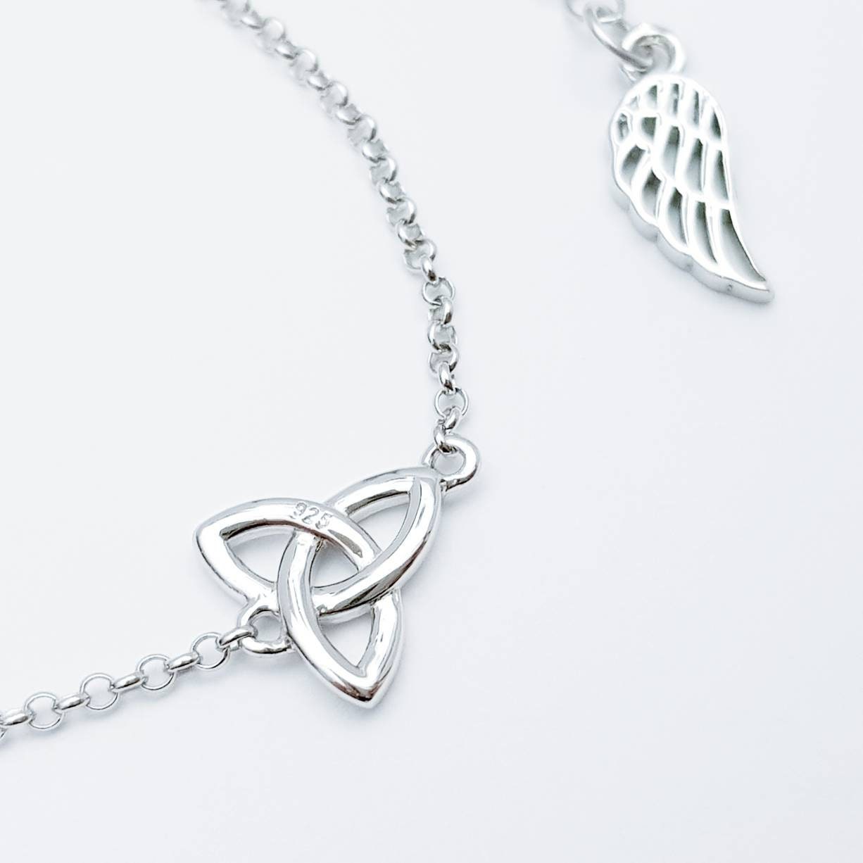 Celtic knot bracelet, small trinity knot bracelet, gold celtic bracelet