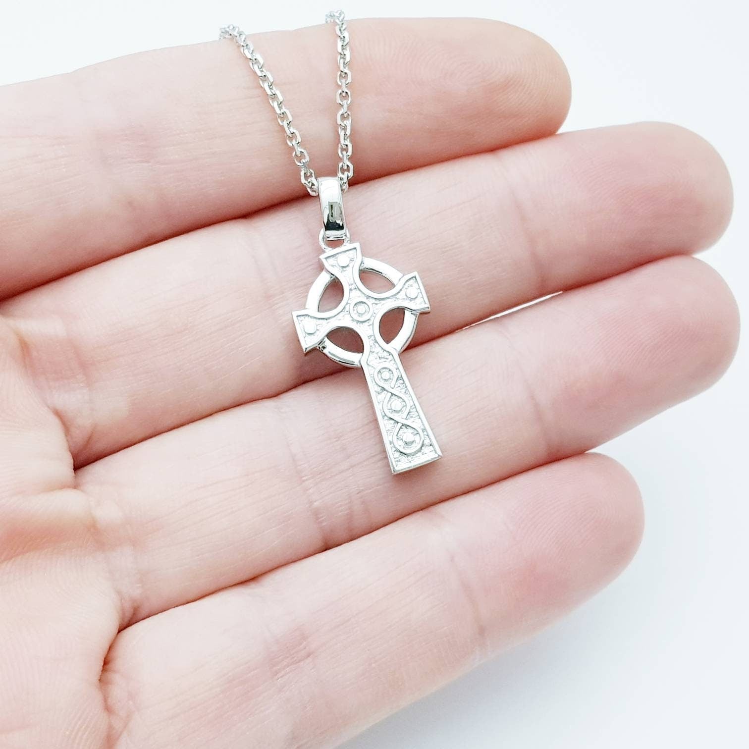 Sterling Silver Celtic Cross, Irish Celtic Cross