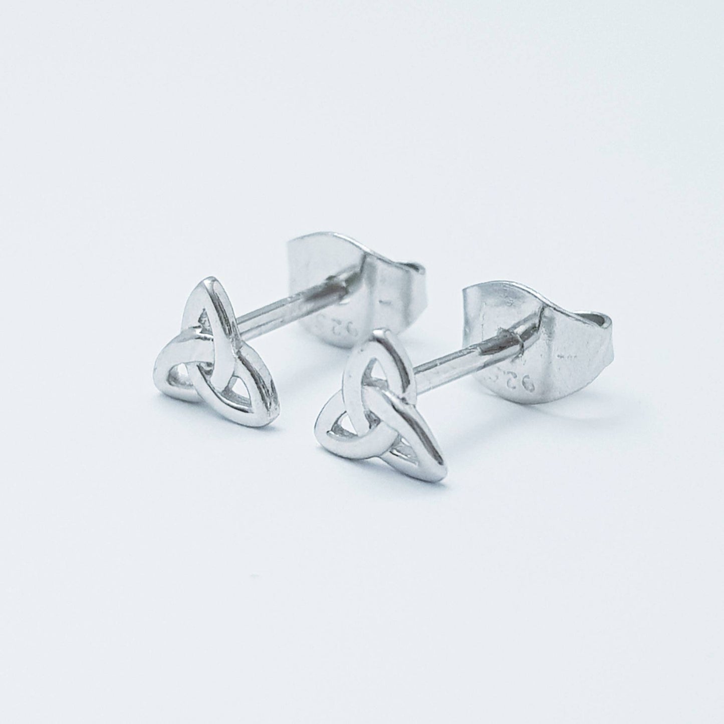Tiny celtic knot Earrings, dainty Celtic studs, second hole stud earrings, small celtic studs