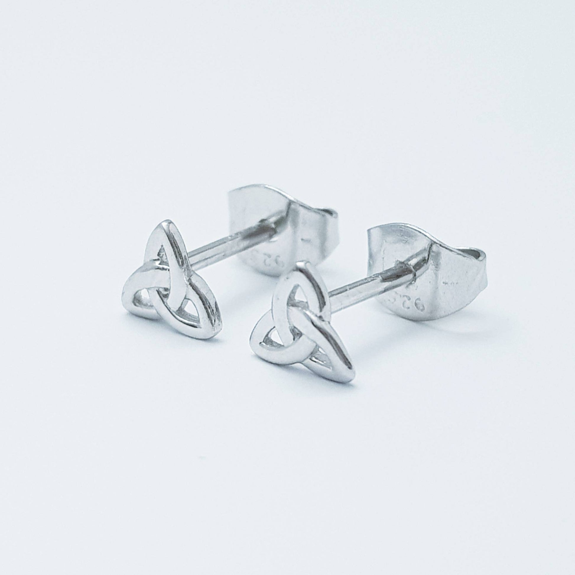 Tiny celtic knot Earrings, dainty Celtic studs, second hole stud earrings, small celtic studs