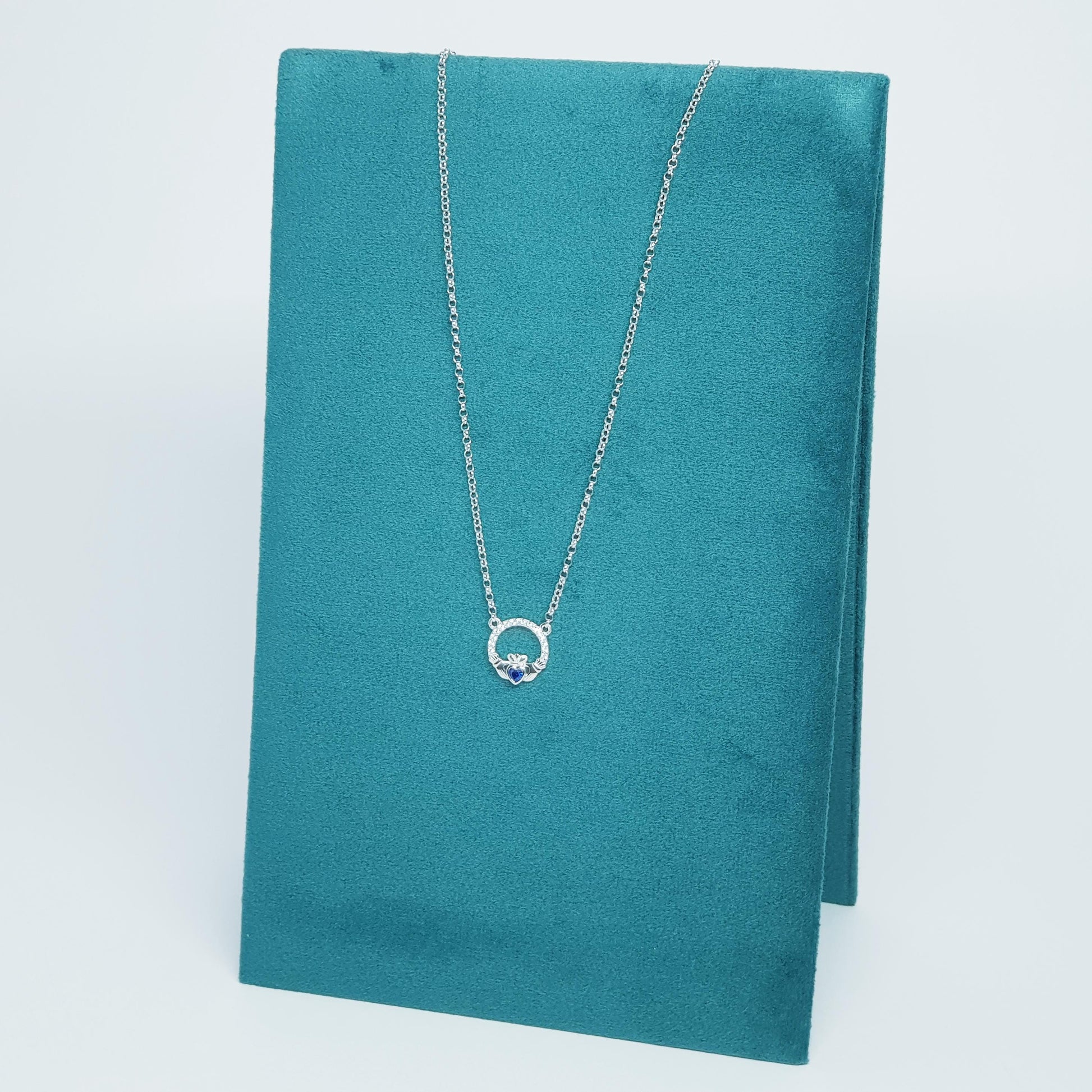 925 Silver Claddagh pendant, Irish claddagh necklace from Galway, silver and yellow gold claddagh pendant